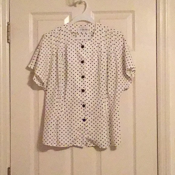 CLOSET CLEAN OUT polka dot 50’s blouse - Picture 1 of 4